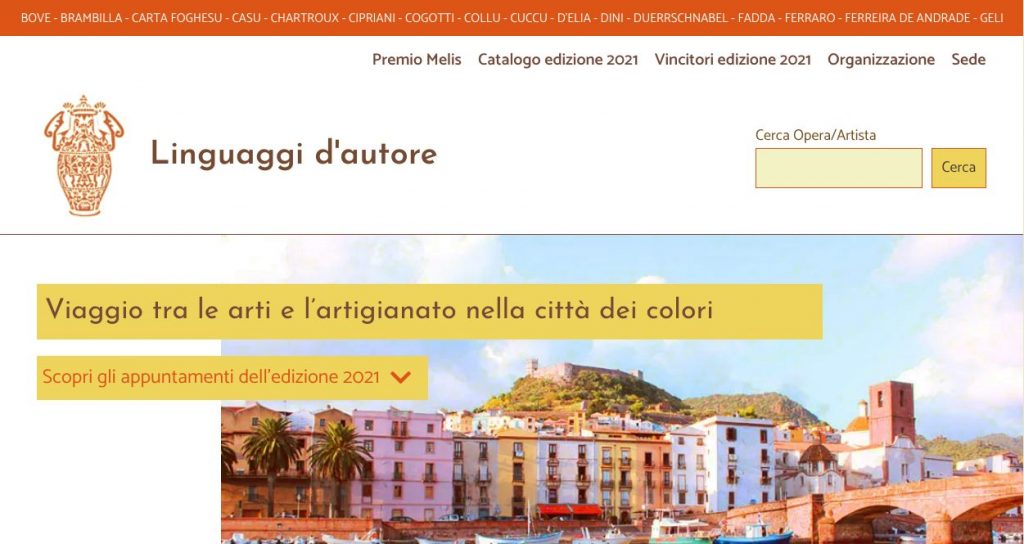 Linguaggi d'autore / Premio Melis - sito internet
